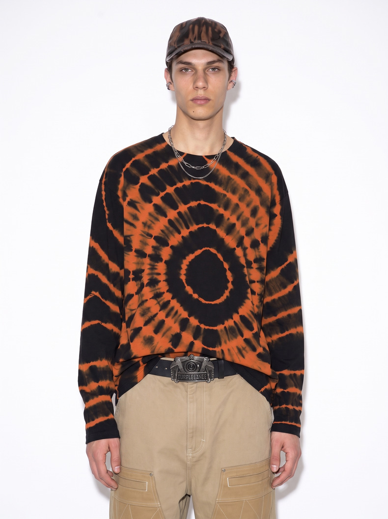 Inflation Tie-Dye Crewneck Long-Sleeve Tee