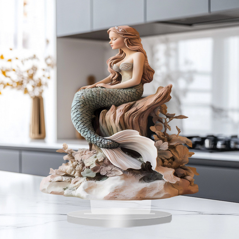 Transfronterizo nuevo estilo bohemio encantador sirena acrílico marcas para el hogar y la decoración de la oficina