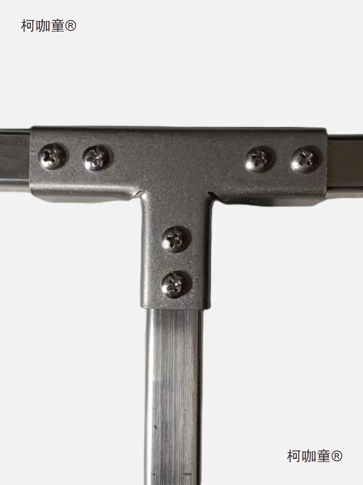 不锈钢方管连接件分体式打孔免焊接夹片组装接头方钢架子固麦太保