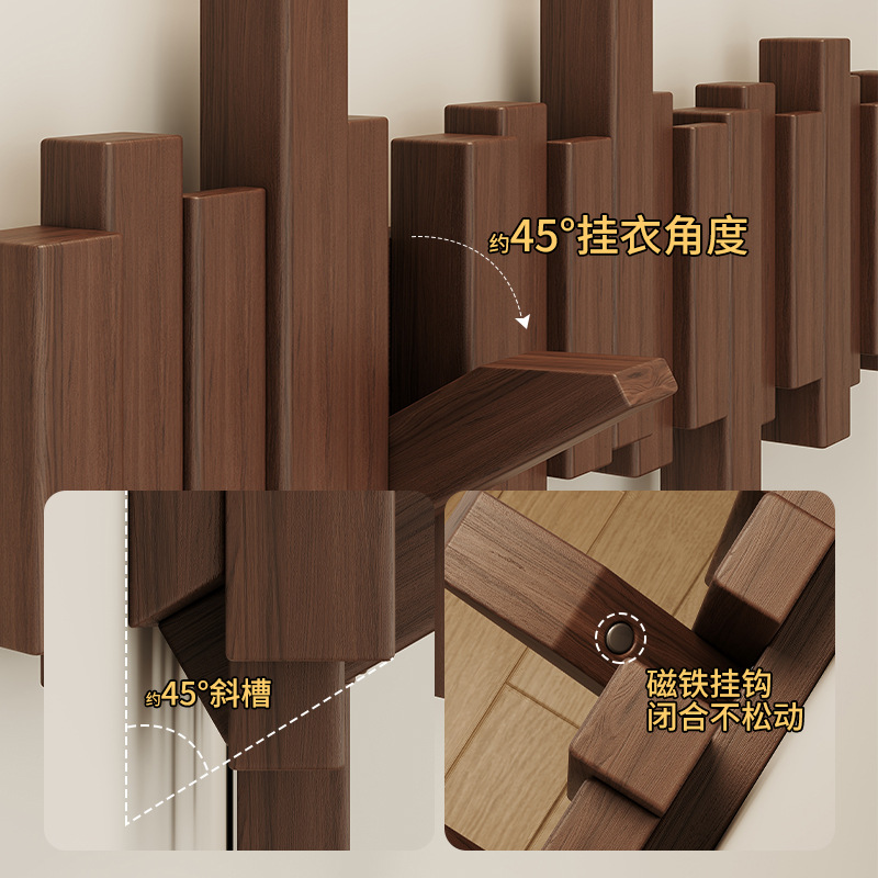 Colgador de colgador de llave de piano, gancho, puerta de entrada, pared, puerta de entrada, perchero de haya real, avanzado creativo