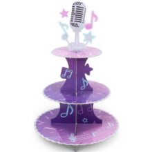 跨境音乐主题儿童生日派对装饰甜点托盘3层纸杯蛋糕架派对用品