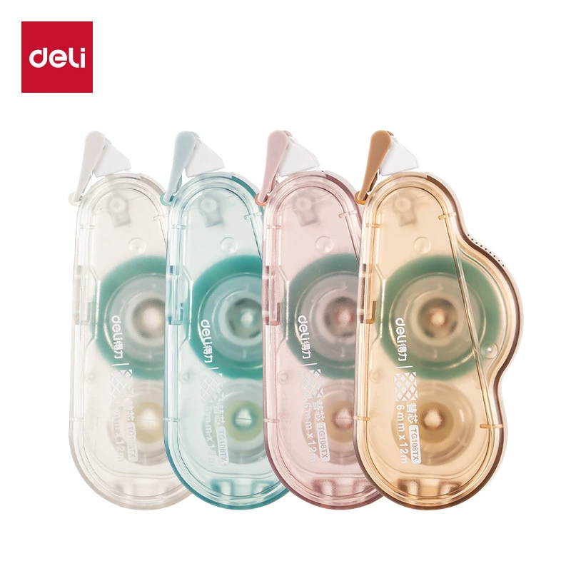 Deli TG108 сменный сердечник двусторонний клей_6мм*12м(смешанный)(шт)