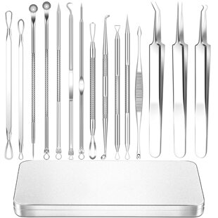 Manufacturer's Stainless Steel Acne Needle Set, Cell Clip to Remove Blackheads, Tweezers, Acne Clip, Beauty Salon Acne Needle Tool