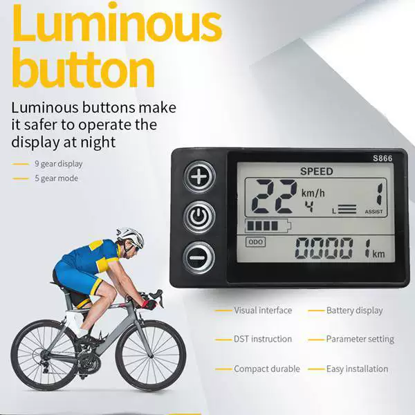 Smart three-wheel lithium battery, electric bike, dial, LCD display
