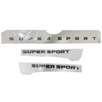 Version Lettering, Tailgate Super | Car logo - standard-super-sport-glossy-black-three-piece-set