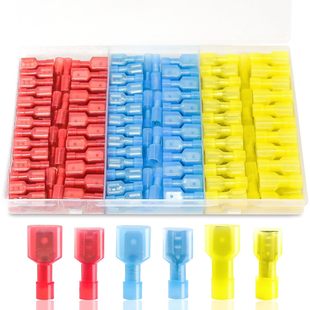 Mentbery 160Pcs Spade Connector Kit, 22-10Awg Quick Disconnect Wire Connector, Ni