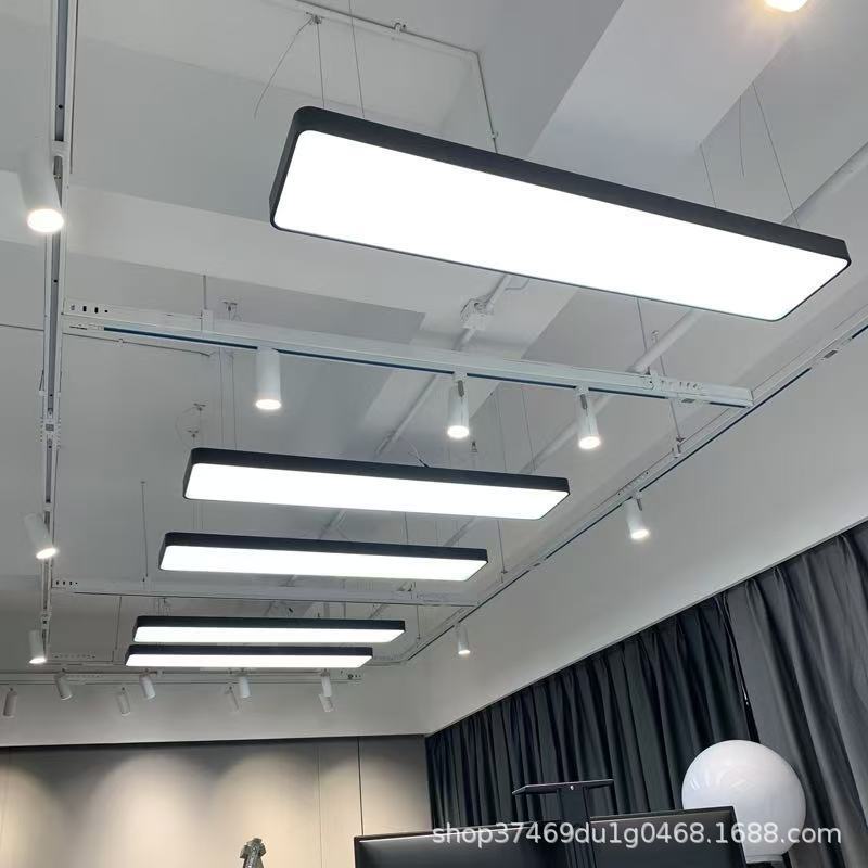 LED长条灯办公室吊线灯理发店铺商用教室吸顶健身房超市铝方通灯|undefined