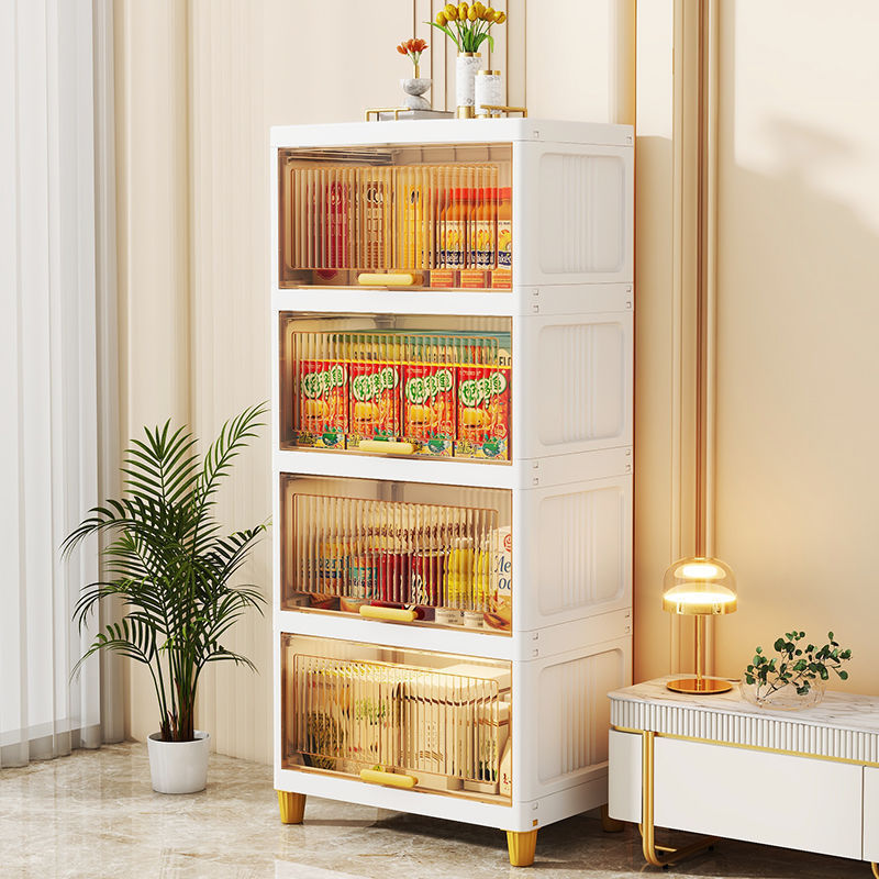 Gabinete de almacenamiento tipo tapa plegable sala de estar snack almacenamiento estante de almacenamiento cocina estante de acabado multicapa gabinete de almacenamiento baño