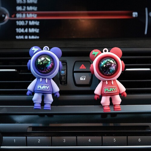 Car air vent aroma diffuser car air freshener air conditioning vent car decoration supplies, full set of car car cartoon astronaut in space
