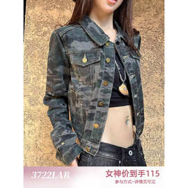 初秋短款牛仔外套女春秋新款小个子宽松复古蓝时尚洋气高工厂批发