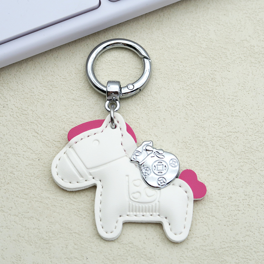 Creative keychain, cartoon pony, pendant