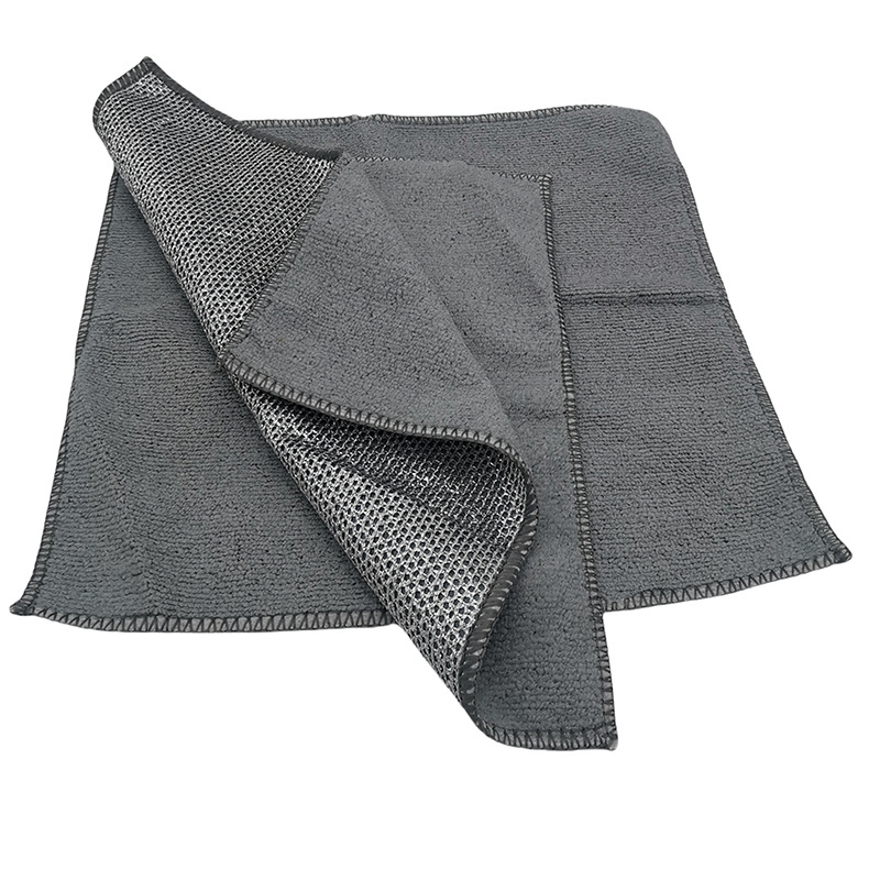 L4334 seda de plata + fibra de bambú toallas de platos de doble cara seda de plata toallas de platos sin aceite toallas de platos 2 yuanes