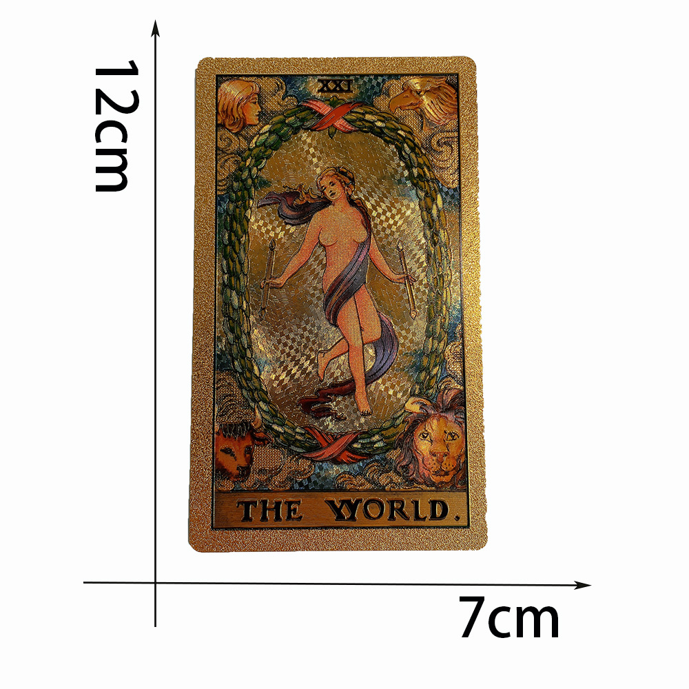 thumbnail image 5 of Tarjetas de tarot de plástico de sellado en caliente, juguetes de cartas de juego de mesa al por mayor populares clásicos Waite 78, 5 of 5