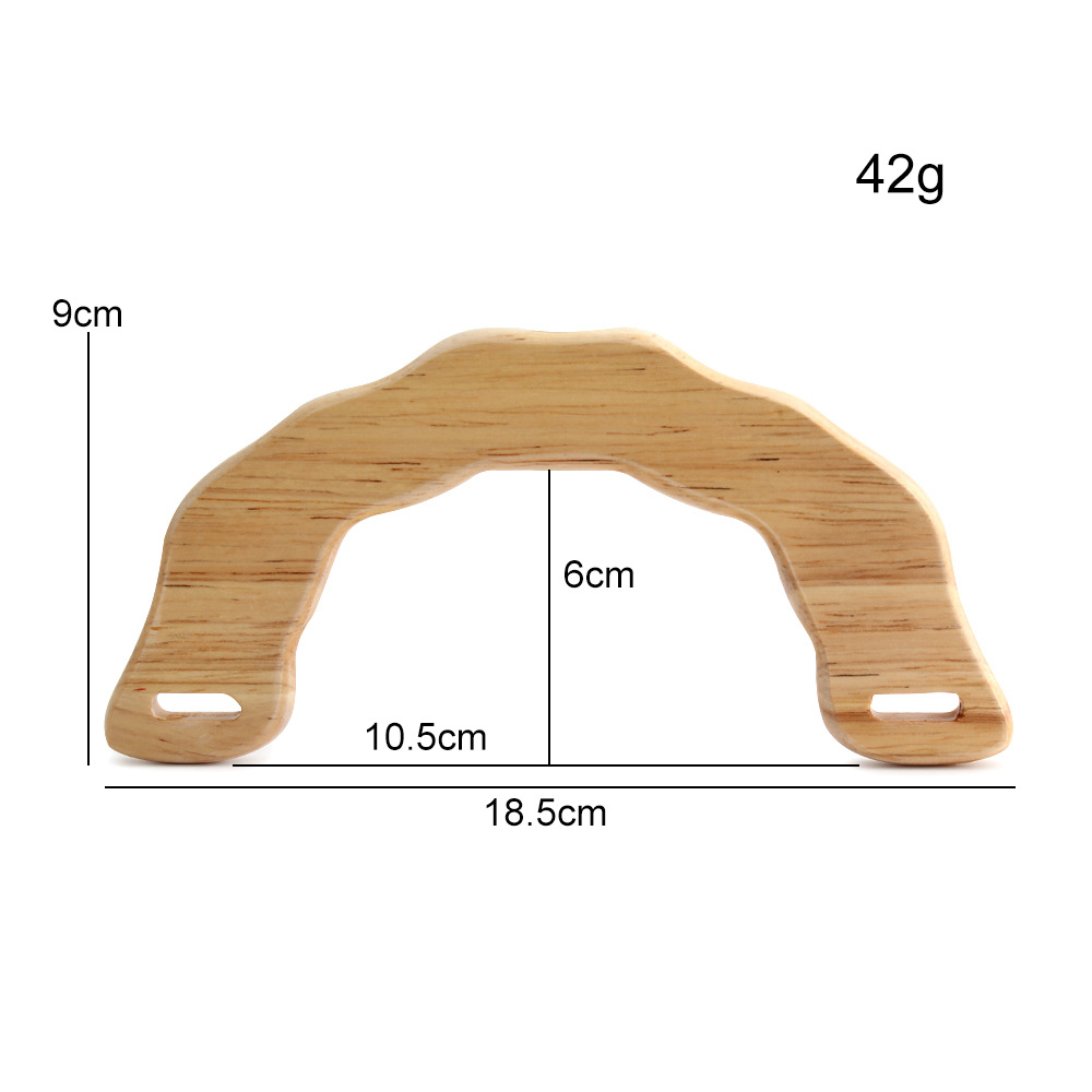 Transfronterizos exclusivos para bolsas de aire nacionales ranuradas en forma de D, mano de madera semicircular, mano de madera sólida, mano de madera DIY de alta calidad image 29