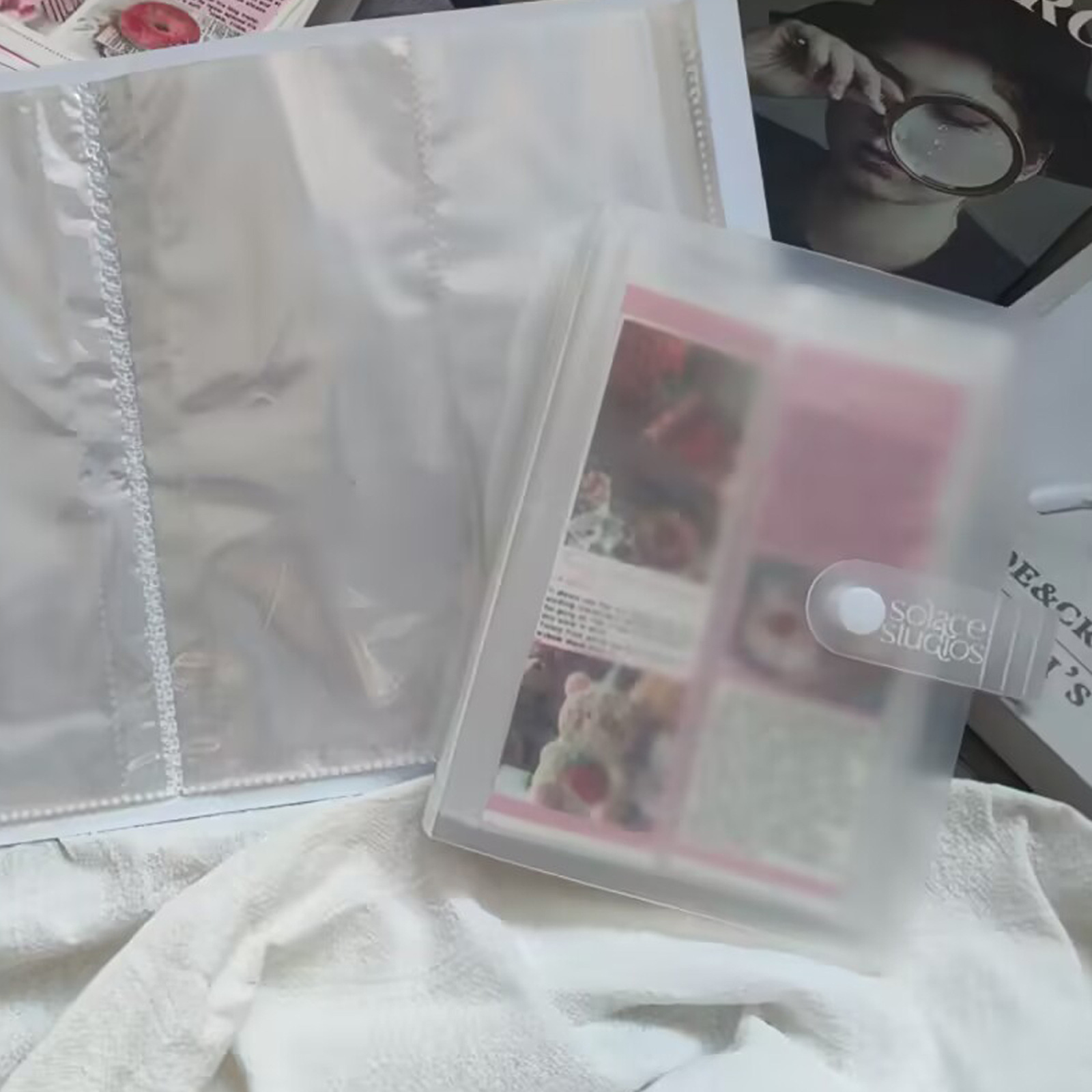 Scrub A6A5 álbum de fotos intersticiales fijo, libro de almacenamiento de postales, libro de contabilidad, película de corte, pegatina, clip de tarjeta