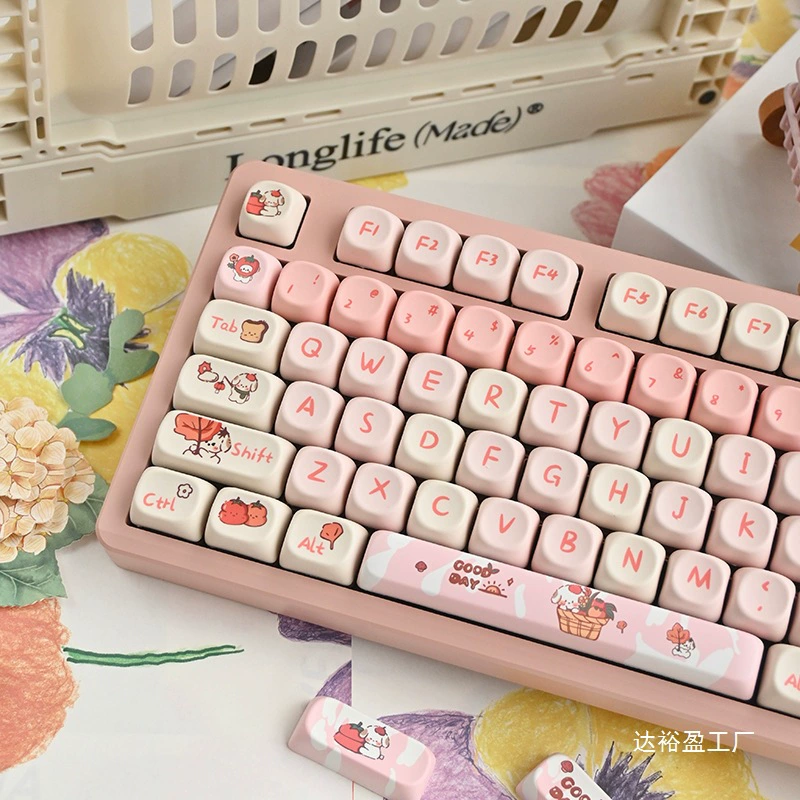 Колпачок для клавиатуры Happy Dog, новый MOA, высота PBT, сублимация, милый осенний крючок для собаки, механическая клавиатура, оптовая продажа