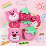 卡通毛绒草莓小熊胸针发饰配件可爱公仔包包拖鞋围巾辅料工厂批发