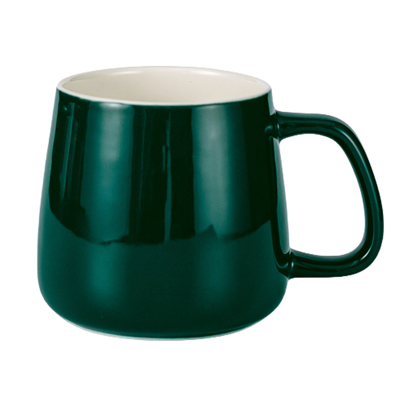 Transfronterizo de Amazon taza blanca taza de alto aspecto creativo Oficina taza de café pareja taza de agua Taza de cerámica