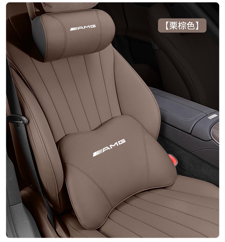 Specialized Mercedes Amg Headrest Neck Pillow Gla200 Bucket Seat Cushion Gt50 Glc43 Sport A4 C63 G-Class Lumbar Support