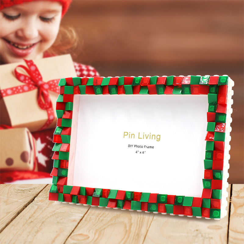 Spelling Christmas Scenes DIY Children's Building Blocks Photo Frame Table Christmas Gifts Parent-Child Live Activity Gifts