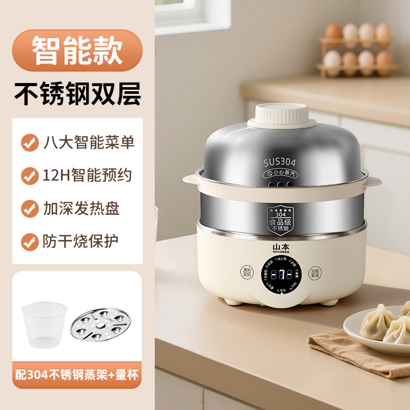 德国304不锈钢蒸蛋器2025新款自动断电家用小型蒸锅早餐煮蛋神器|undefined