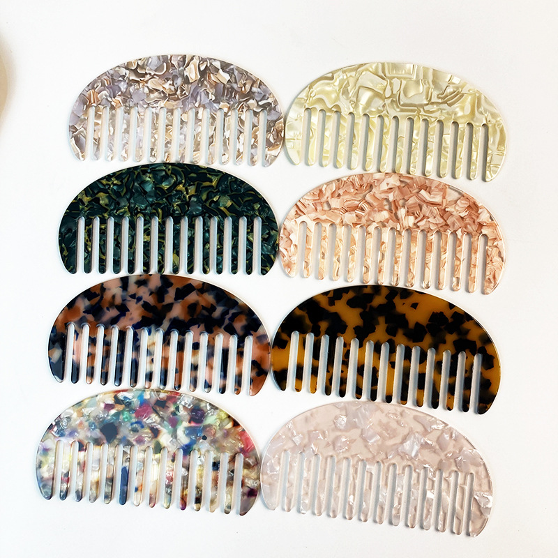 40g Weight Hair Combs Hair Accessories Type 1 Piece Quantity Holiday, Daily Occasion Acetic acid sheets Material Geometric Pattern All Seasons Season Women's Gender Retro Style Retro Women's Geometric Acetic Acid Sheets Hair Combs 无
