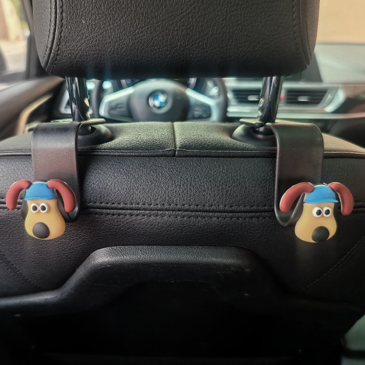 Coche trasero cabeza perro 3D 3D pegatinas de silicona coche gancho coche multi-asiento coche gancho asiento trasero gancho