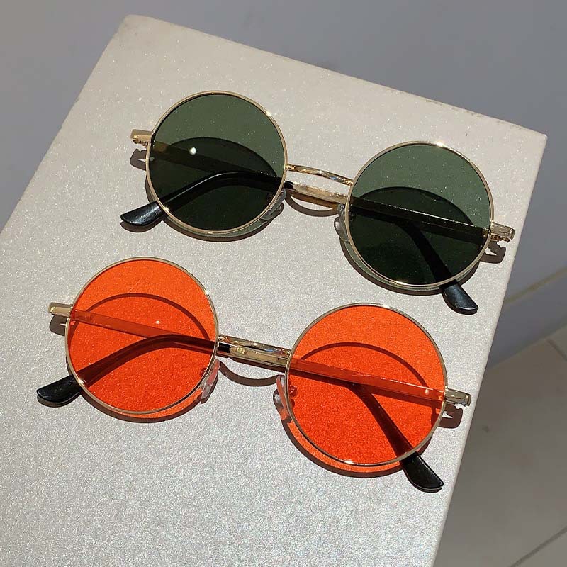 42g Weight Full Frame Glasses Structure Sunglasses Classification PC, UV400 Protection Lens Material Round Frame Glasses Style Travel Occasion Color Block Pattern Women's Gender Business, Simple Style Style Gold Color Business Simple Style Color Block PC UV400 Protection Round Frame Full Frame Women's Sunglasses 1