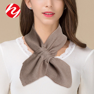 New autumn and winter silk cashmere warm scarf Neck Cross fashion scarf female mulberry silk all-match collar wholesale