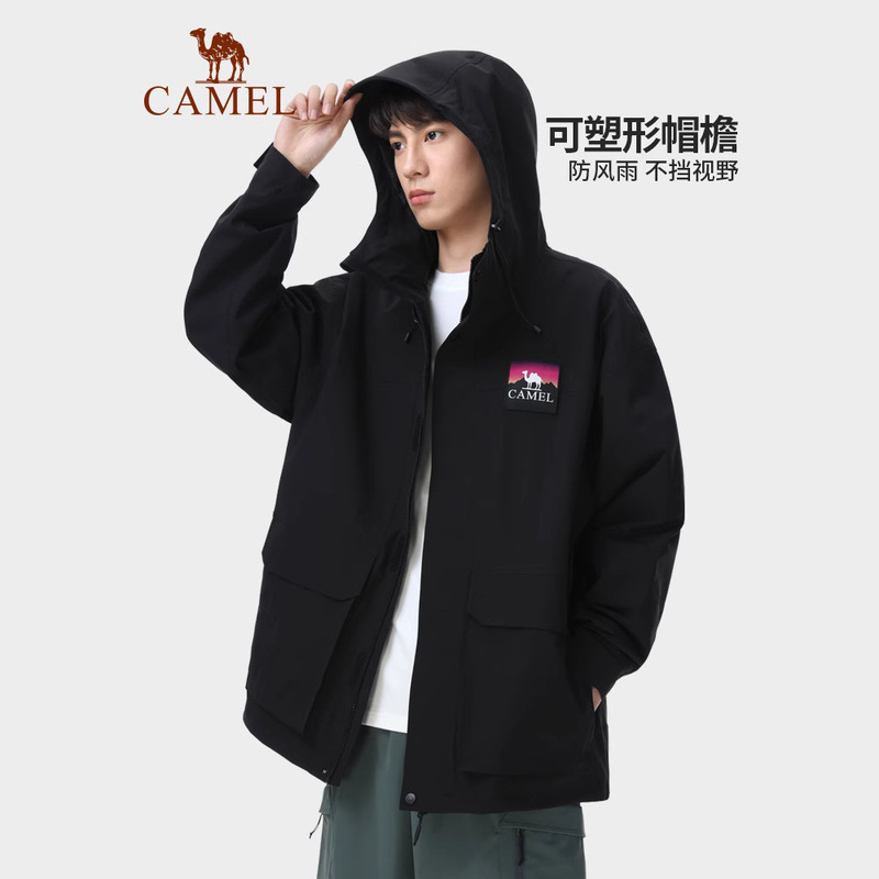 Camel Outdoor Windbreaker Men's Jacket 2026 Spring/Summer Workwear Hard Shell Rainproof Waterproof Coat Wholesale