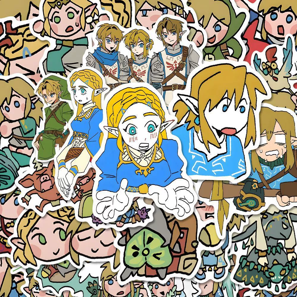 104 двухмерная игра Legend of Zelda наклейки Q-версия Линк Зельда выражение настенная наклейка самоклеящаяся
