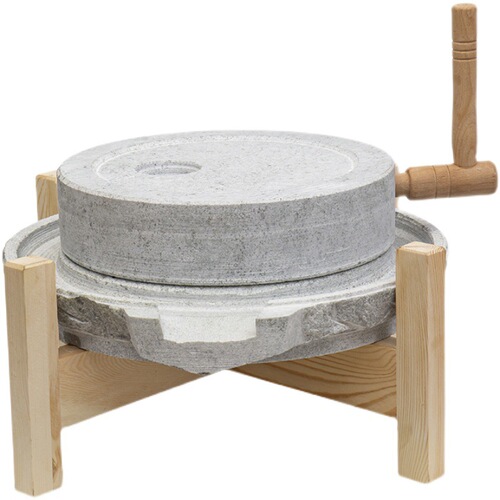 Small stone mill with grinding plate, old stone mill, green stone mill, home grinding plate, handmade stone mill, home mini soy milk machine