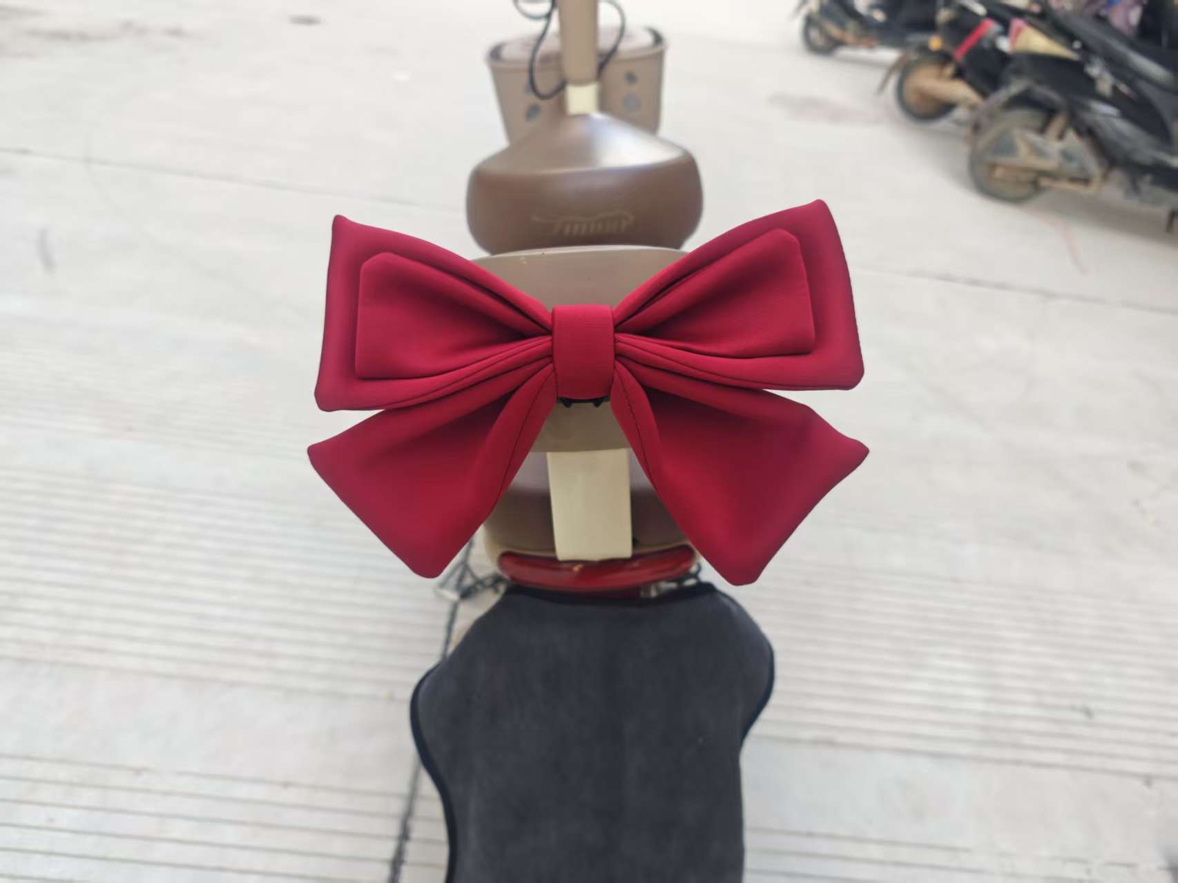 Auto Parts and Accessories – Motuoche Layer Decoration - wine-red-bowknot-base-3m-adhesive
