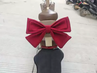 Motosiklet dəbilqələri – Battery Car Helmet Decoration - burgundy-bow-base-3m-glue