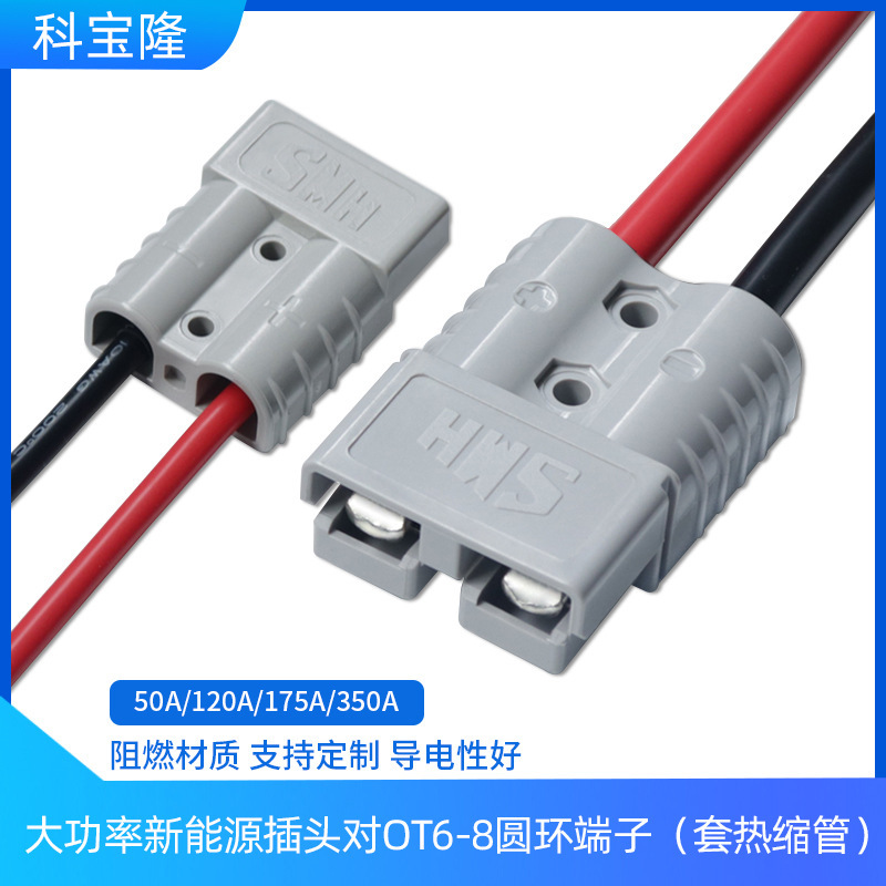 Customized New Energy Vehicle Charging Cable 50A-350A High-Power Plug Cable to O-Type Terminal Solar Power Cable