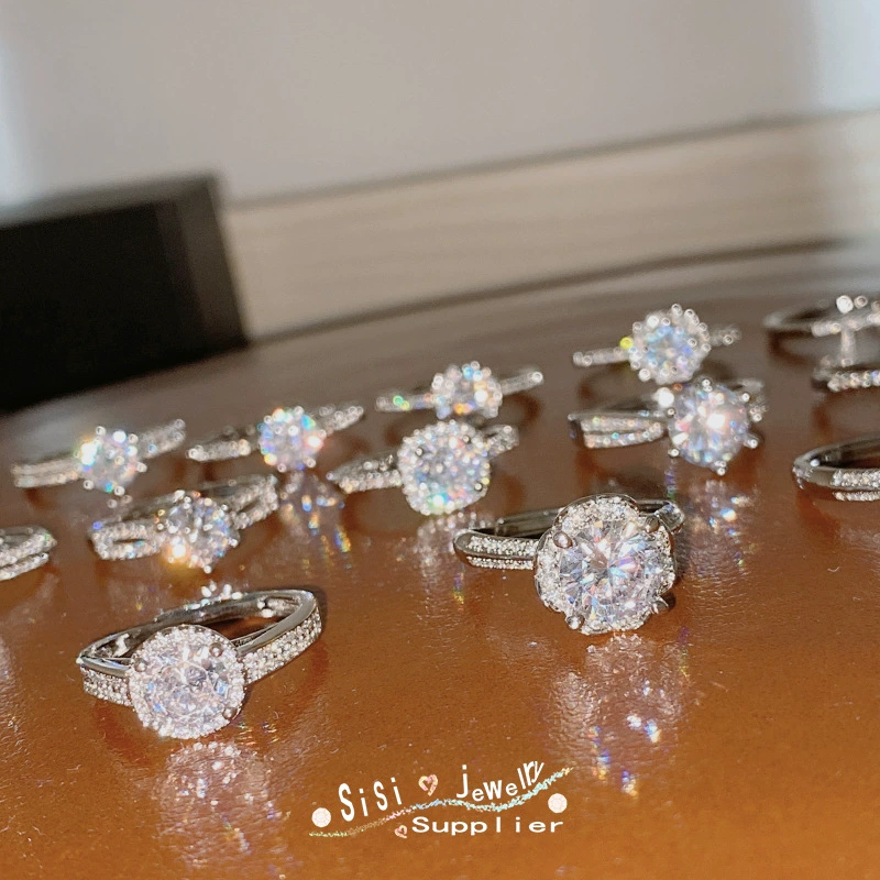 SISI Chan Ruo Xinghe 1.0CT Жемчужина Девушка Свадебное агентство серия Золочение Яркий Огонь Лотерея 3A Живая Ротальная Окружность