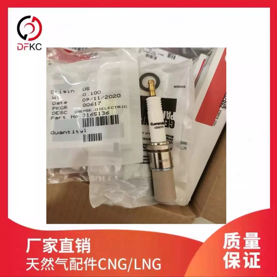 Cummins 4924504 Heavy-Duty Truck Original Fb77Wpcc-711 Champion Brand Spark Plug Lng Dual Iridium Spark Plug