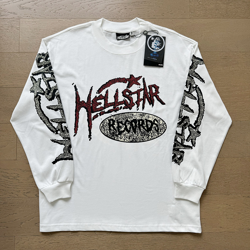 地獄星アメリカ長袖tシャツ男性ins街頭ファッションブランド上着秋冬ゆるいカジュアル綿シャツ|undefined