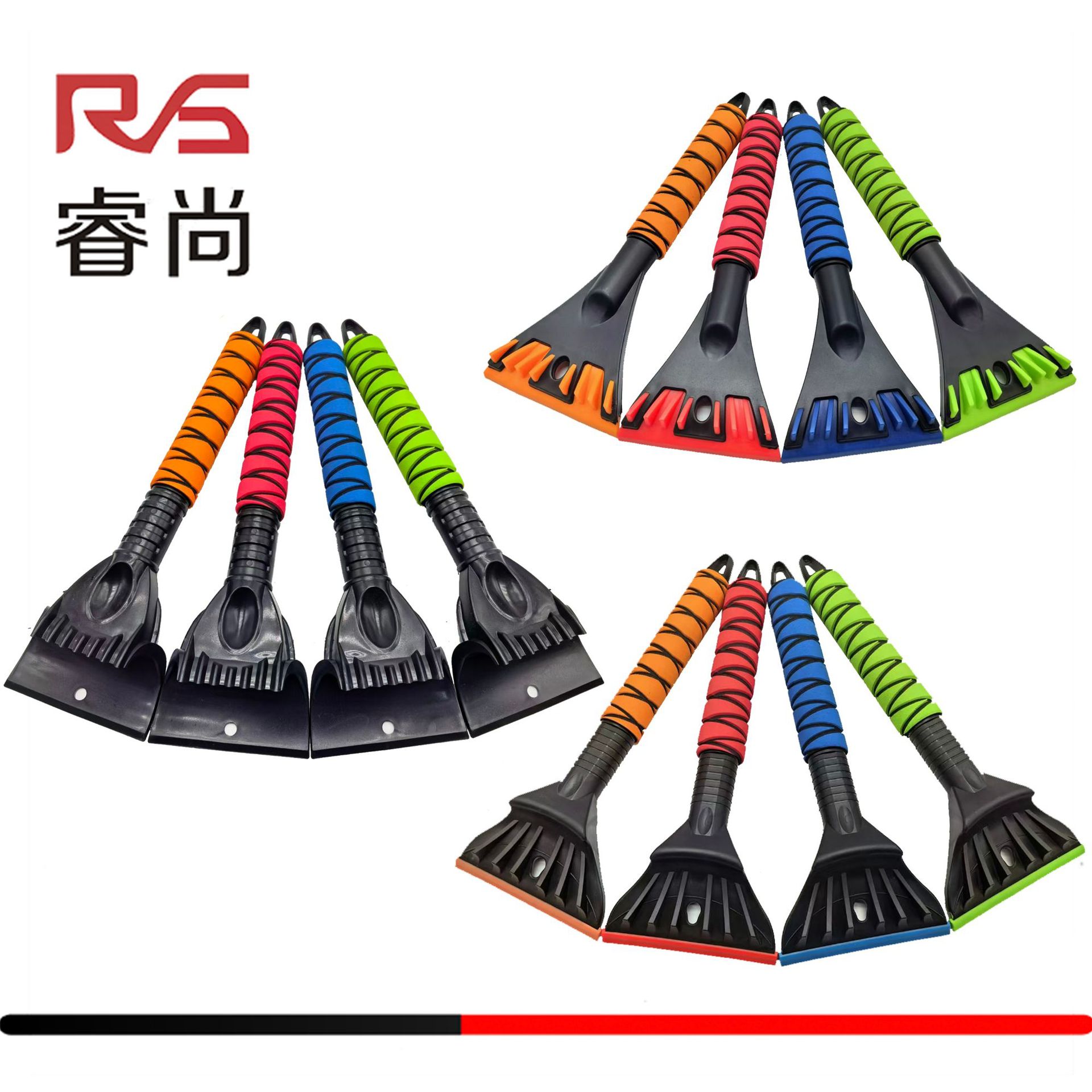 Pala de nieve desmontable multifunción, plástico resistente para hielo