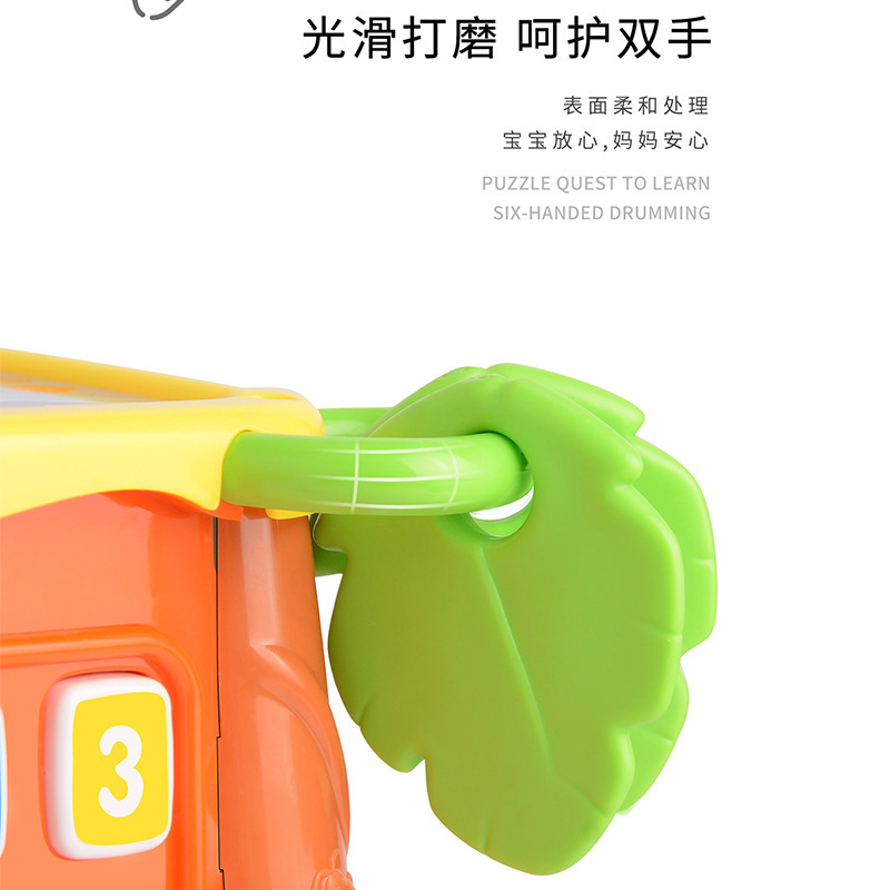 Guyu 知育玩具六面体パットドラム多機能子供の音と光の音楽ハンドパットドラム赤ちゃんの認知啓発|undefined
