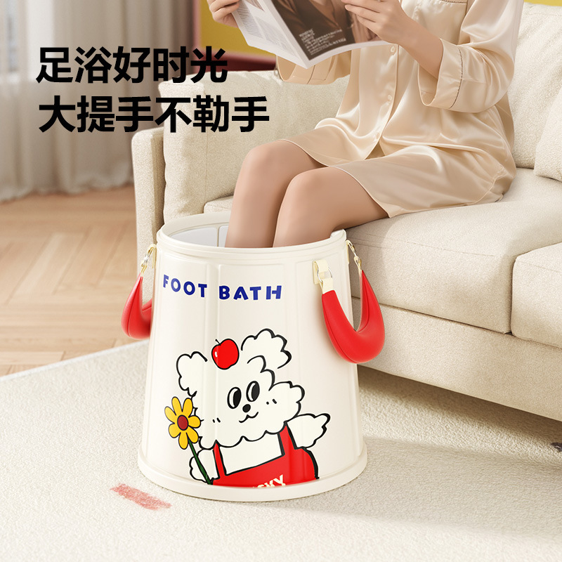 Health-Preserving Foot Bath Bucket for Home Use, Deep Over-The-Knee, Insulated, Large Size, Thickened, Water-Saving, Convenient Foldable Foot Wash Basin