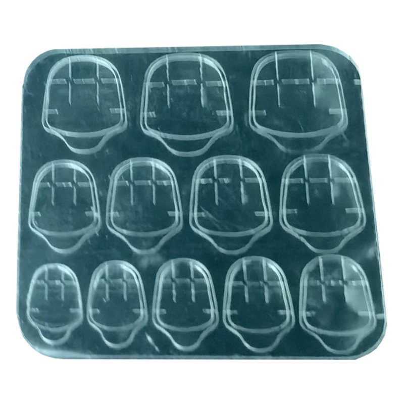 Сделанные в Циндао, внутренние квадратные наклейки для маникюра с желейным клеем, 24 шт., прозрачные, без остатков, желтые, носимые, специальная двусторонняя лента для ногтей