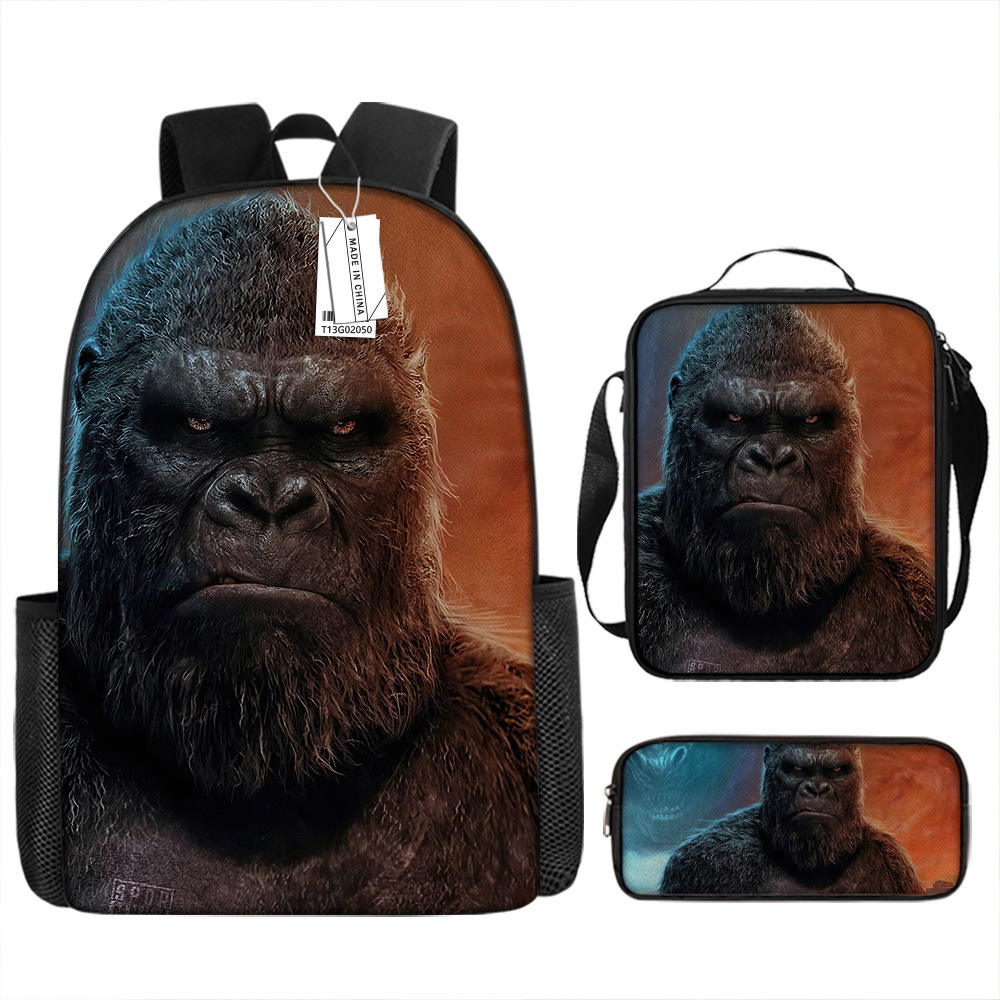 Godzilla Grado 3 grado 4 Escuela Primaria mochila reducción de carga de protección de la columna vertebral bolsa de almacenamiento al por mayor