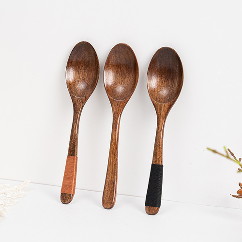 Nanmu small spoon Japanese style wooden spoon wooden spoon household honey stirring spoon small wooden spoon manufacturer wholesale