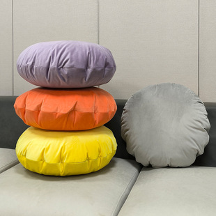 Velvet Round Pillow Japanese Taigu Pillowcase Pillow Without Core Shaped Cushion Back Pillow Sofa Back Cushion