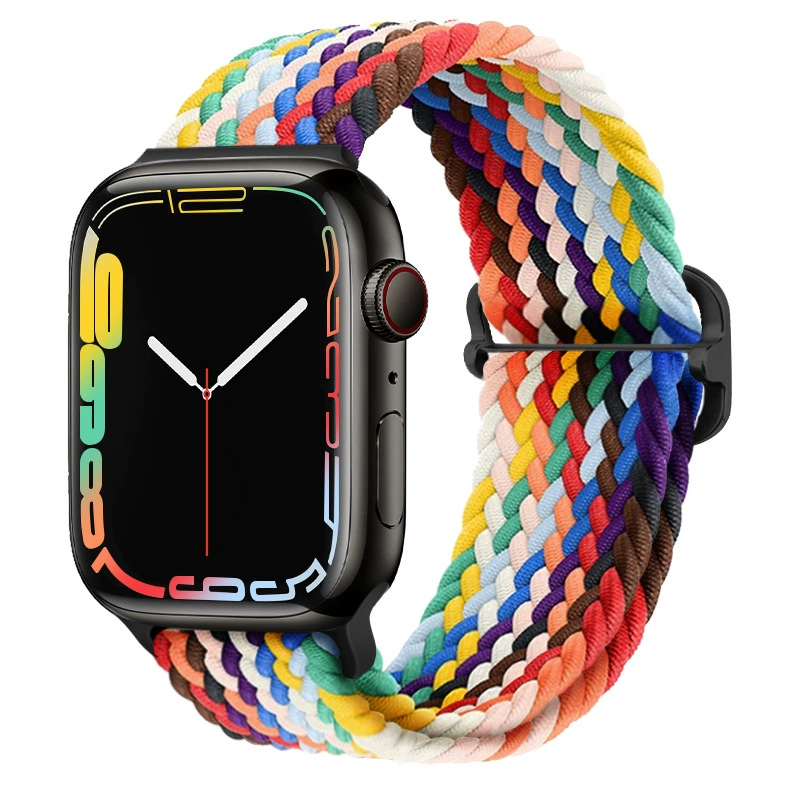 Смарт-ремешок Apple Watch подходит для Apple iWatch поколения 67891011 регулируемый нейлоновый переплетенный ремешок новый стиль