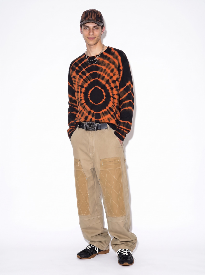 Inflation Tie-Dye Crewneck Long-Sleeve Tee