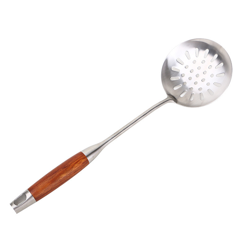 SPUCR SUPOHUA304 mango de madera de pera de acero inoxidable conjunto de utensilios de cocina hogar grueso aislamiento de hortalizas fritas fritas