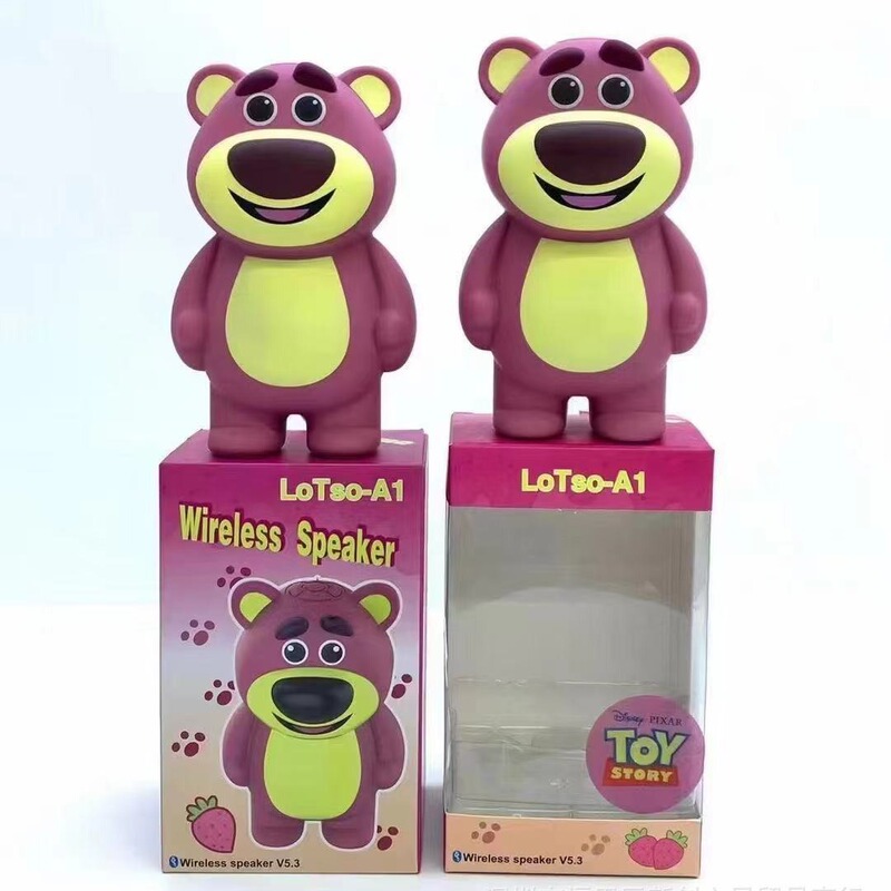 Strawberry Bear Bluetooth Speaker Cartoon High Quality Desktop Audio Subwoofer Creative Birthday Gift Lotso-A1