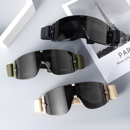 Tactical goggles set, military fan glasses, special forces training glasses, X800 camouflage bag, 3 lenses